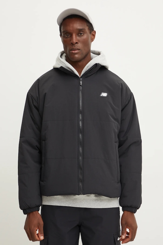 Bunda New Balance bez kapuce černá MJ44581BK