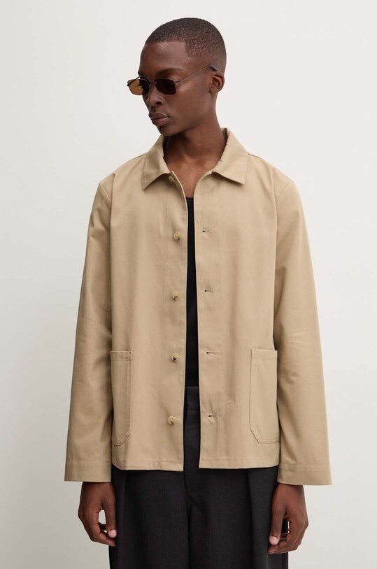 Куртка A.P.C. veste kerlouan logo без подкладки бежевый COGEW.H03205