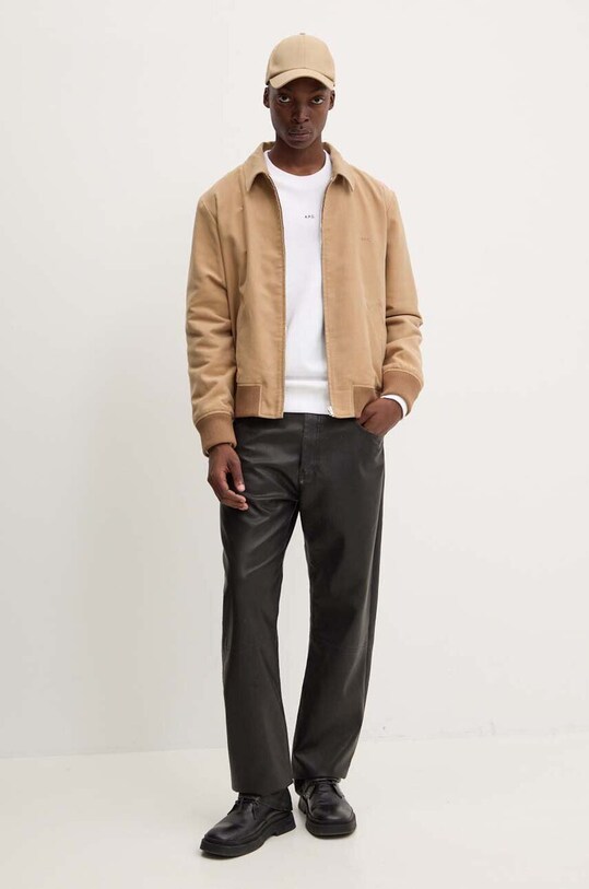 Бавовняна куртка A.P.C. blouson gilles COHAK.H02706 бежевий AW24