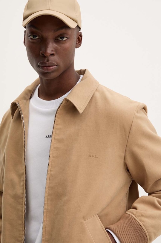Бавовняна куртка A.P.C. blouson gilles бежевий COHAK.H02706