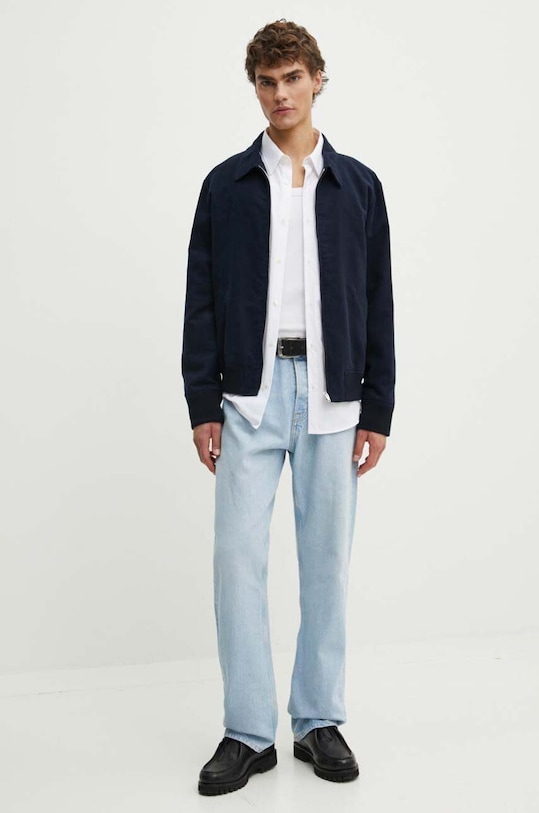 Бавовняна куртка A.P.C. blouson gilles COHAK.H02706 темно-синій AW24