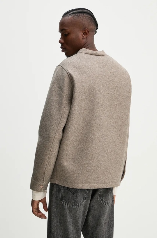 Odzież A.P.C. kurtka z domieszką wełny veste aurelien PSAFU.H22200 beżowy