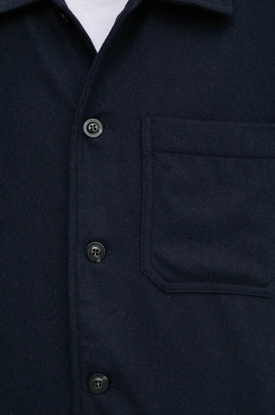 Шерстяная куртка-бомбер A.P.C. veste jamie WOAPN.H02962 тёмно-синий