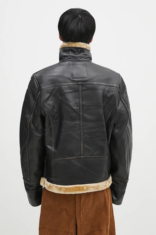 Clothing Alpha Industries leather jacket B3 Leather 148114 brown