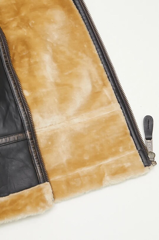 Kožená bunda Alpha Industries B3 Leather 148114 hnedá