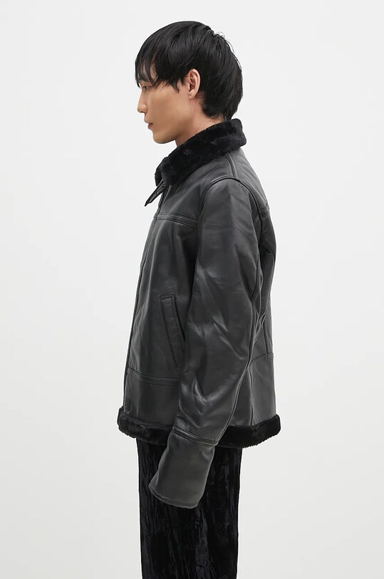 Кожаная куртка Alpha Industries B3 Leather 148114 чёрный AW24