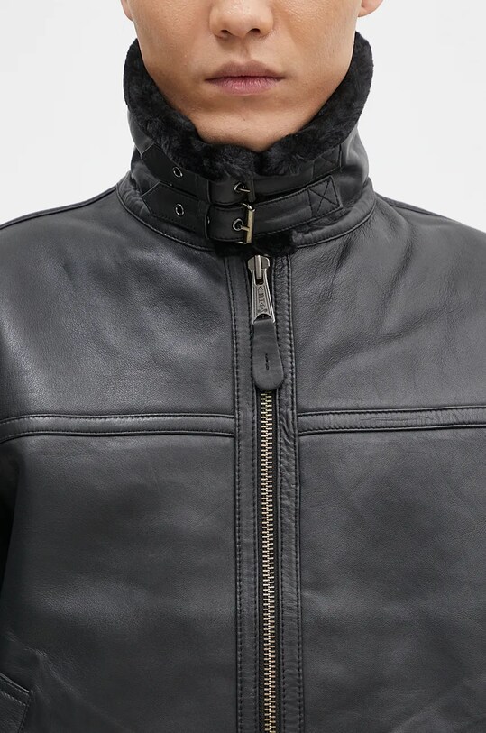 Кожаная куртка Alpha Industries B3 Leather чёрный 148114