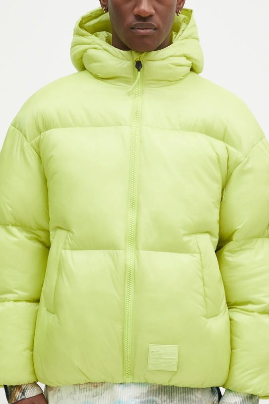 Alpha Industries geacă Cloud Puffer Bomber verde 148130