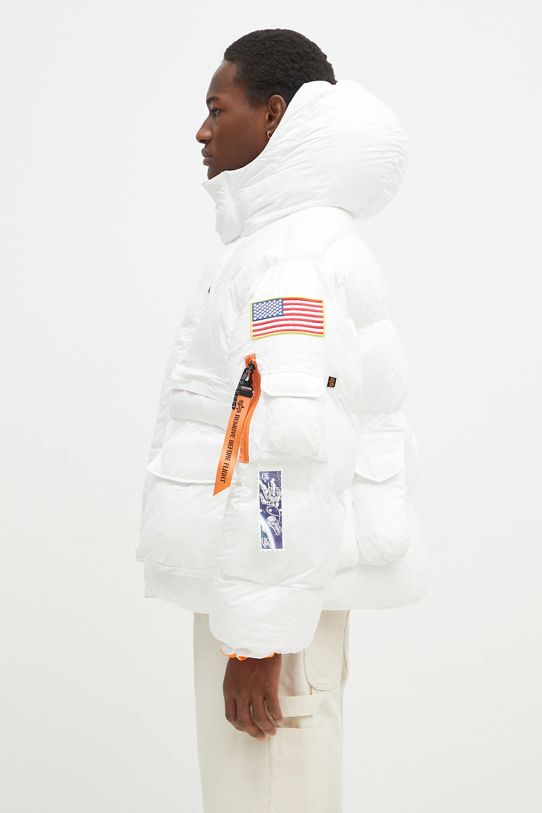 Μπουφάν Alpha Industries NASA Puffer Artemis 148136 λευκό AW24