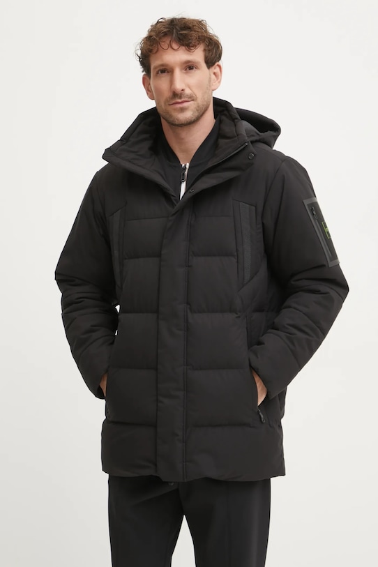 Péřová bunda Boss Green s podšívkou černá 50515105