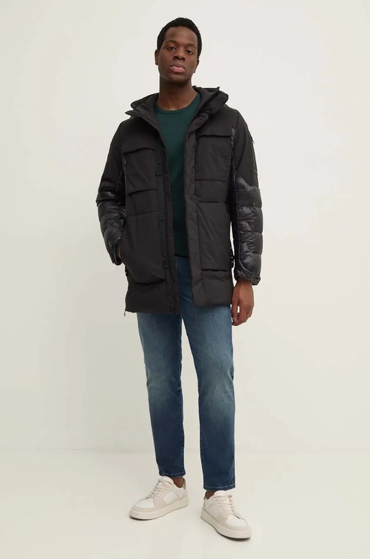 Пухова куртка Boss Green 50515116 чорний AW24