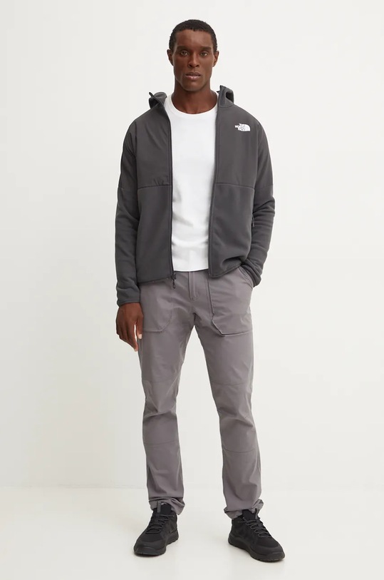 The North Face bluza sportowa Glacier Heavyweight NF0A89JJ03B1 szary AW24