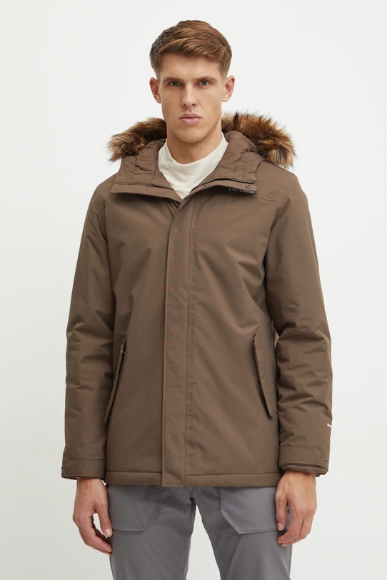 Bunda The North Face Zaneck s podšívkou hnědá NF0A4M8H1OI1
