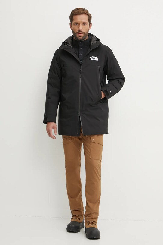 The North Face geaca de puf MTN Range NF0A88WEJK31 negru AW24