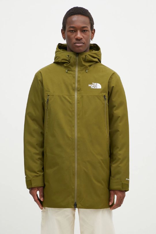 Μπουφάν με επένδυση από πούπουλα The North Face MTN Range πουπουλένιο πράσινο NF0A88WEPIB1