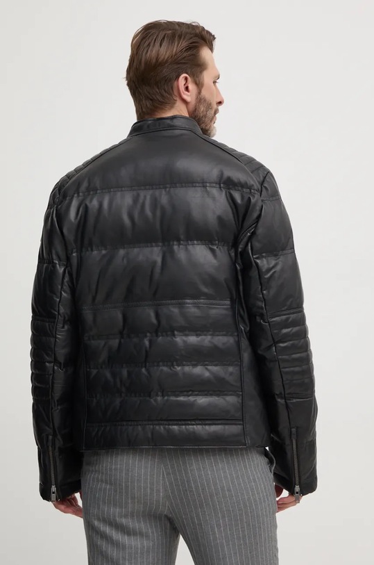 Îmbrăcăminte Boss Orange geaca de piele 50522243 negru