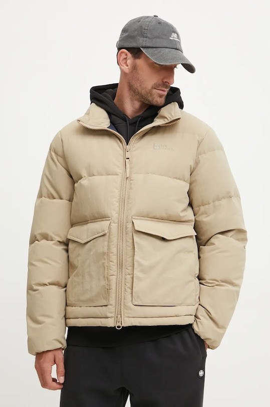 Péřová bunda Jack Wolfskin Nordlicht s podšívkou béžová A60040