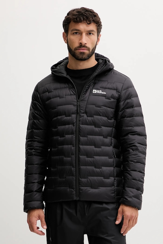 Jack Wolfskin geacă sport din puf Passamani cu captuseala negru A61831