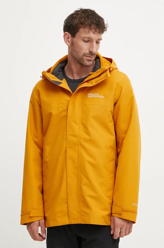Jack Wolfskin jacheta de exterior Altenberg 3IN1 cu captuseala portocaliu A61864