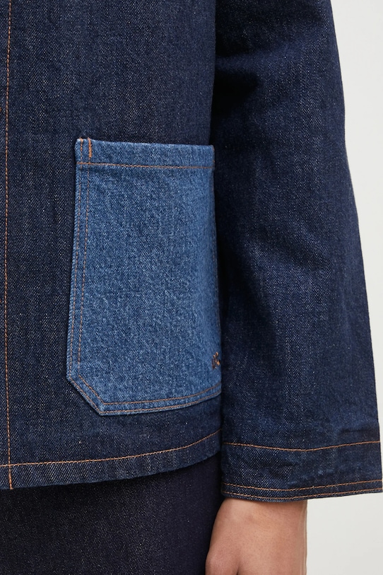 A.P.C. kurtka jeansowa Veste Anthonin granatowy COHDM.M02967.IAL