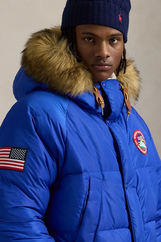 Polo Ralph Lauren kurtka puchowa dwustronna Ripstop-Rev Talvi Parka 710946045 niebieski