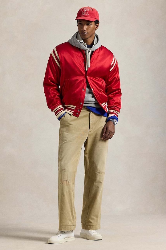 Oblečení Bunda Polo Ralph Lauren Varsity Jacket 710949940 červená