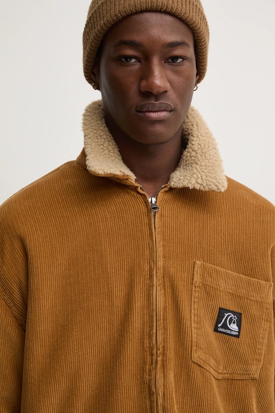 Quiksilver geacă cu aspect de cămașă Dna Sherpa Harrington galben EQYJK04064