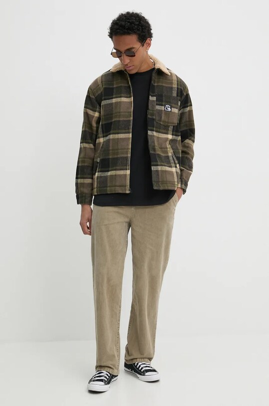 Quiksilver kurtka koszulowa Dna Sherpa Harrington EQYJK04064 brązowy AW24