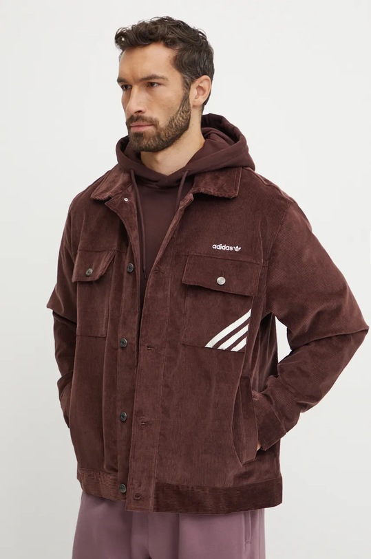 Menčestrová bunda adidas Originals Jacket nezateplené hnedá IW3263