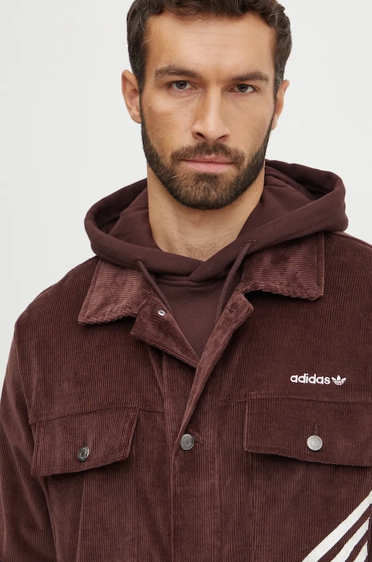 Menčestrová bunda adidas Originals Jacket hnedá IW3263