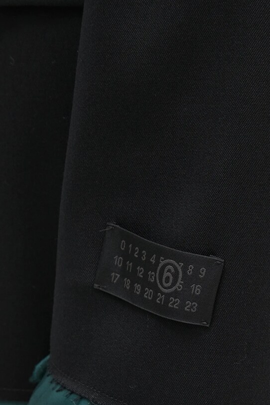 Піджак з домішкою вовни MM6 Maison Margiela чорний SH2BN0007.S47848
