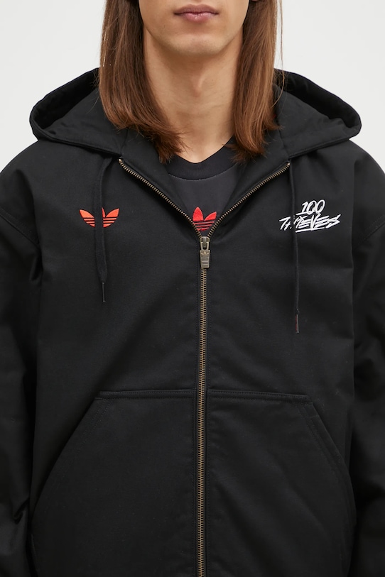 Bunda adidas Originals 100 Thieves Jacket čierna JP0817