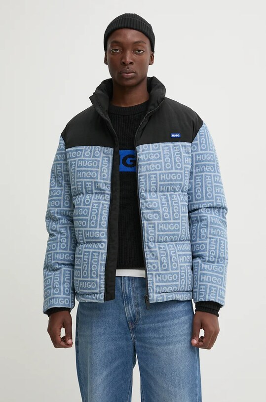 HUGO Blue kurtka jeansowa oversize niebieski 50523921