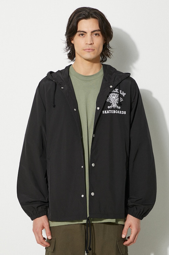 Bunda ICECREAM Hooded Coach Jacket nezateplené černá IC24204