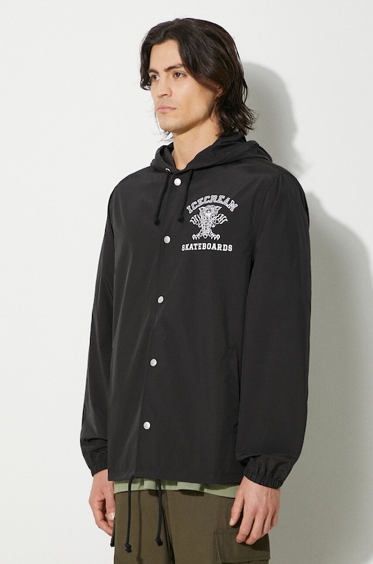 Bunda ICECREAM Hooded Coach Jacket černá IC24204