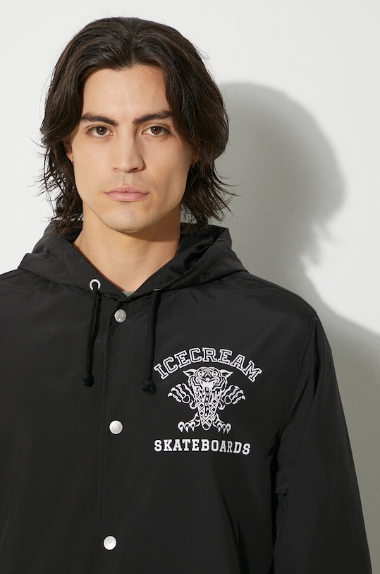 Bunda ICECREAM Hooded Coach Jacket IC24204 černá