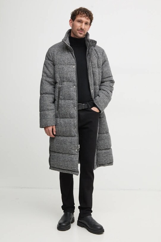Куртка з домішкою вовни Michael Kors з підкладкою сірий CF4202FFF1