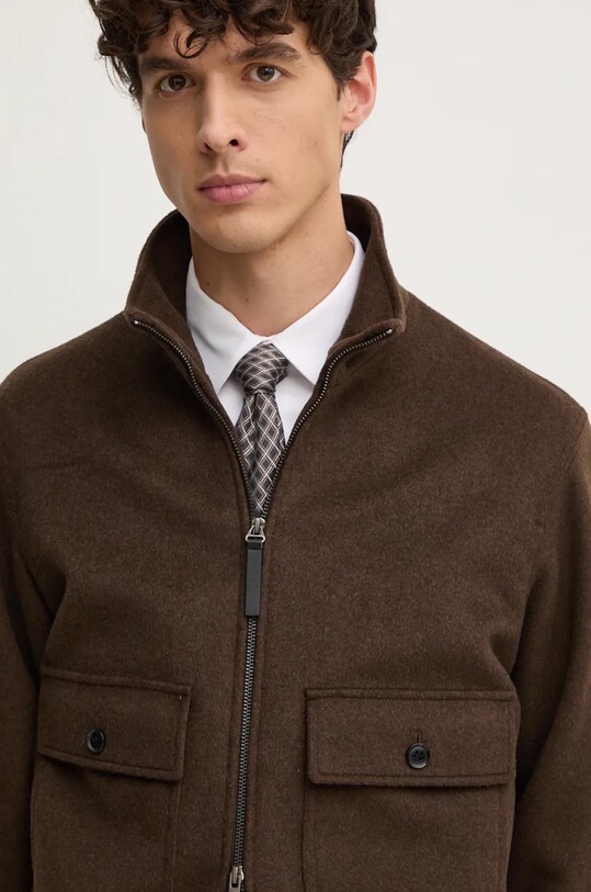 Шерстяная куртка-бомбер Sisley 2VLPSN03N коричневый