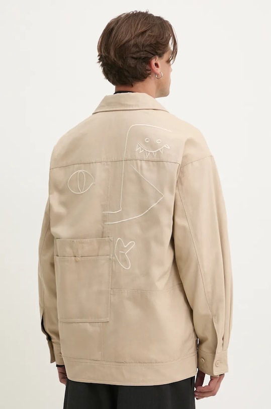 Odzież Desigual kurtka bawełniana IDAHO 24WMEW10 beżowy