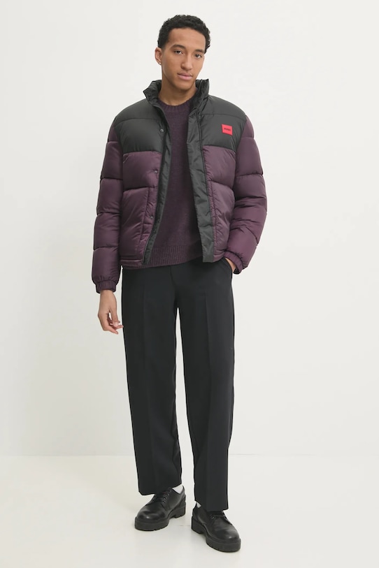 Μπουφάν HUGO 50505904 μωβ AW24