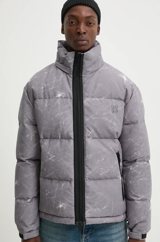 Куртка HUGO з капюшоном сірий 50525220