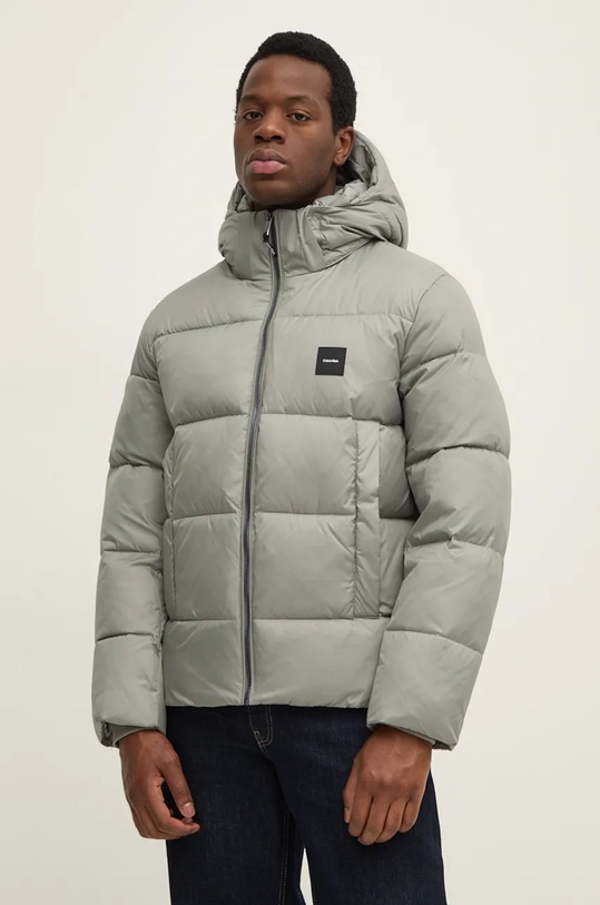 Bunda Calvin Klein zateplené sivá K10K113476