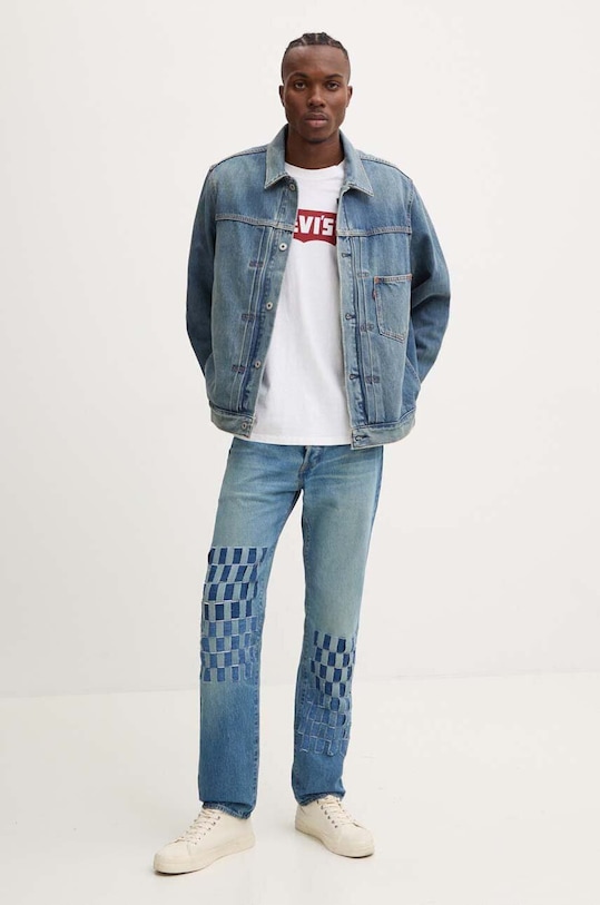 Levi's jachetă cu puf din denim A8634 albastru AW24