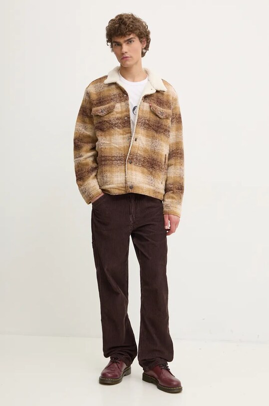 Levi's geaca din amestec de lana A6027 maro AW24