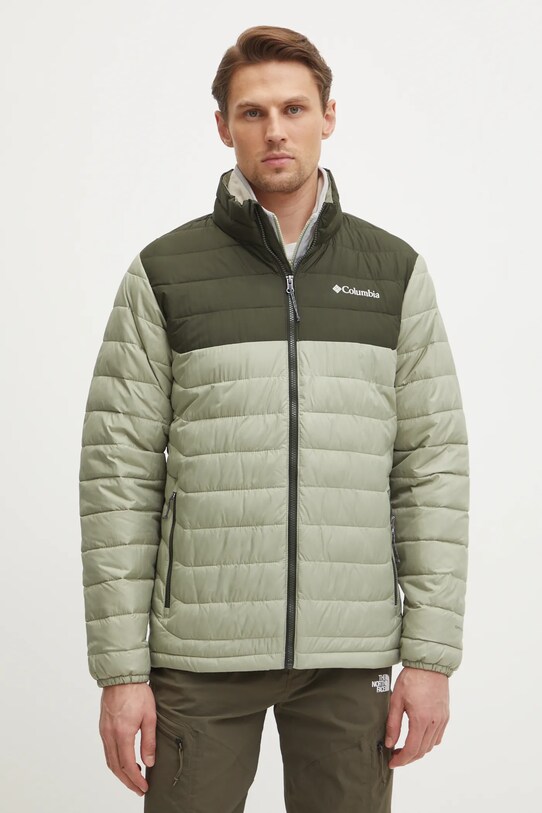 Columbia geaca sport Powder Lite II cu captuseala verde 2086964