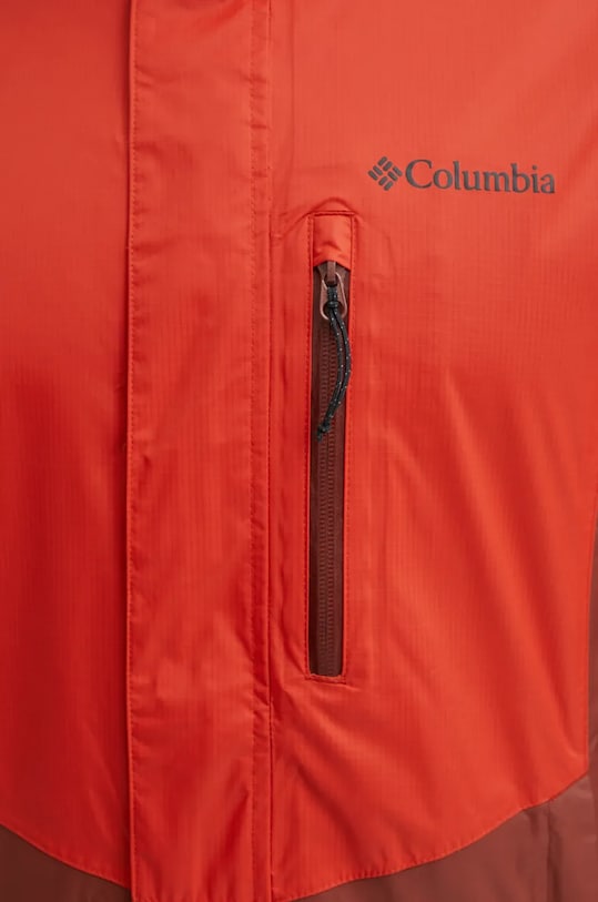 Columbia kurtka przeciwdeszczowa Pouring Adventure 2117171 czerwony
