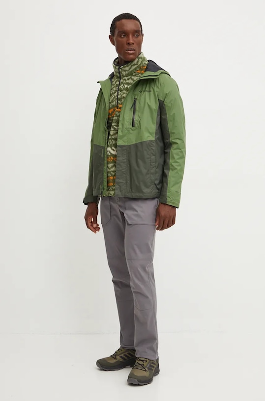 Nepromokavá bunda Columbia Pouring Adventure 2117171 zelená SS25