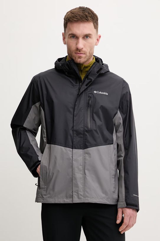Columbia kurtka przeciwdeszczowa Pouring Adventure szary 2117171