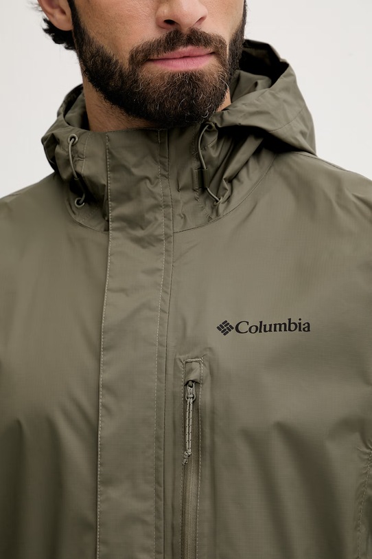 Columbia kurtka przeciwdeszczowa męska Pouring Adventure zielony 2117171