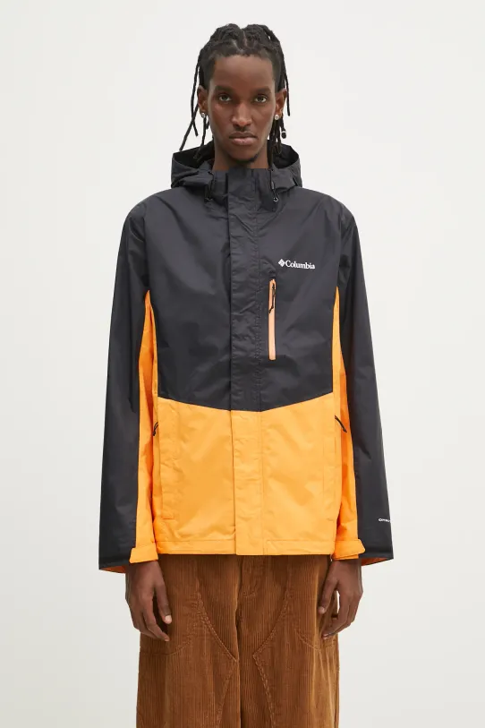 Columbia geaca de ploaie Pouring Adventure cu gluga negru 2117171